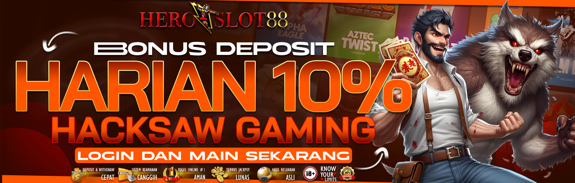 BONUS HARIAN KHUSUS HACKSHAW GAMING